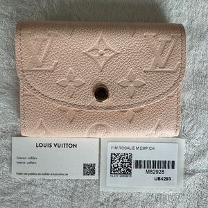 BRAND NEW WITH TAGS CHAMALLOW PINK ROSALIE EMPREINTE COIN PURSE/WALLET - M82928